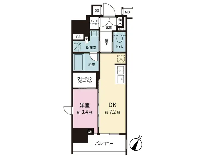 イニシア新宿早稲田 8階階 間取り