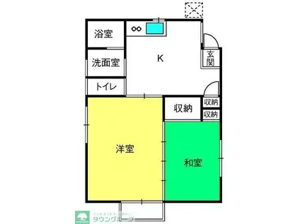 ホワイトハウス(2K/1階)の間取り写真