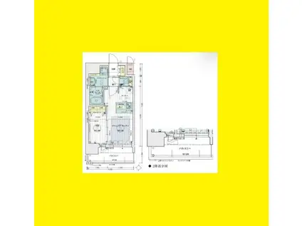 エステムコート梅田・天神橋IVステーションフロント(1DK/2階)の間取り写真