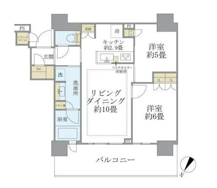 Brillia有明City Tower 18階階 間取り