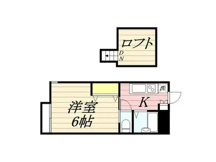 プレジール中町(1K/1階)の間取り写真