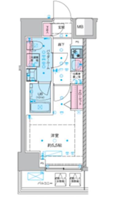 ジェノヴィア西川口III(1K/5階)の間取り写真