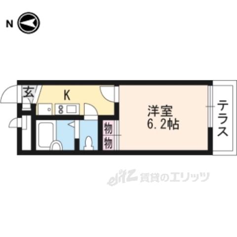 レオパレスMS(1K/1階)の間取り写真
