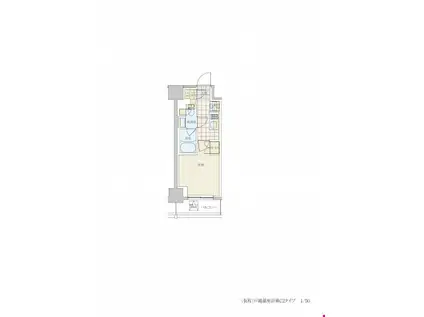 リビオメゾン戸越銀座(1K/10階)の間取り写真