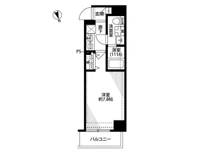 プレール・ドゥーク西川口(1K/5階)の間取り写真