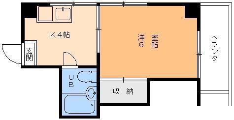 丸の内ハイツ(1K/3階)の間取り写真