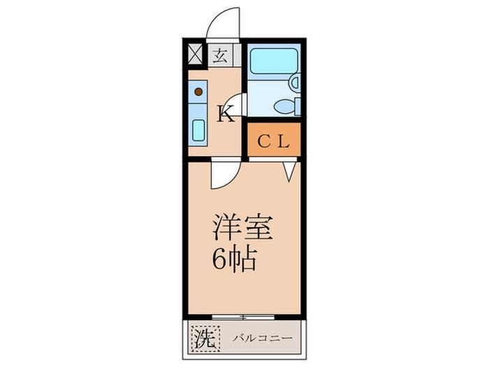 ホワイトパレス(1K/3階)の間取り写真