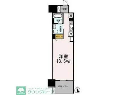 カスタリア伏見(ワンルーム/3階)の間取り写真