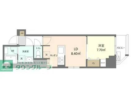 REFRAME5 早稲田(1LDK/5階)の間取り写真