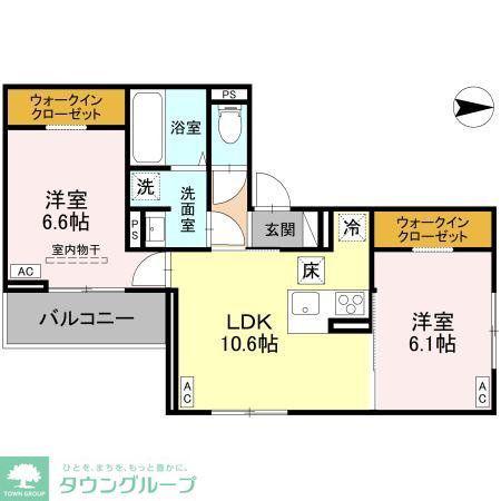 D-ROOM大林PJ(2LDK/1階)の間取り写真