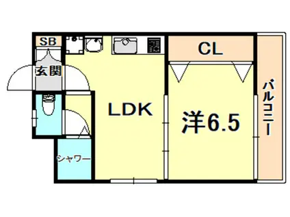 ラメゾン小河通(1LDK/2階)の間取り写真