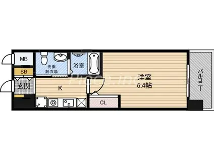 エスリード野田阪神駅前(1K/5階)の間取り写真