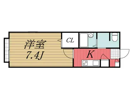 CURAVIE(1K/2階)の間取り写真