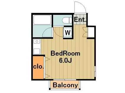 コーポ樹(ワンルーム/1階)の間取り写真