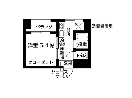 MYE新宿御苑(1K/5階)の間取り写真