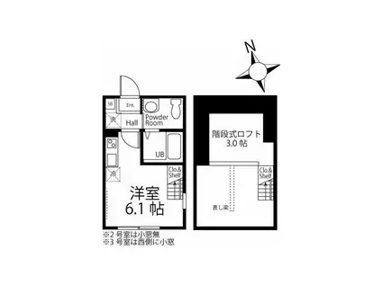 ハーミットクラブハウス横浜山手III(ワンルーム/1階)の間取り写真