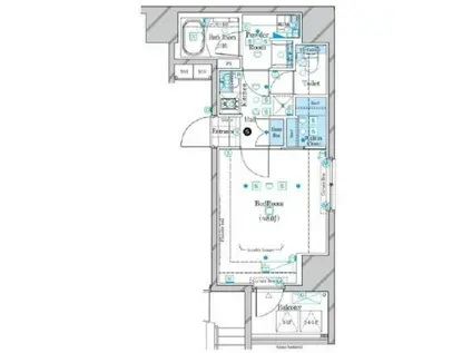 GALICIA MORISHITA ESTUDIO III(1K/6階)の間取り写真