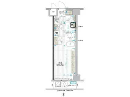 ブライズ北綾瀬(1K/5階)の間取り写真