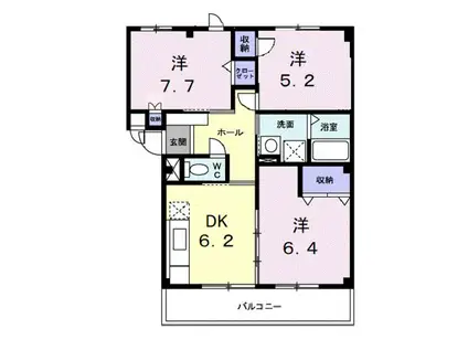 ファインレジデンスKN(3DK/3階)の間取り写真