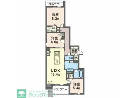 フィオーレ桜山(3LDK/3階)の間取り写真