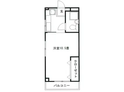 グリーンハイツ(1K/2階)の間取り写真