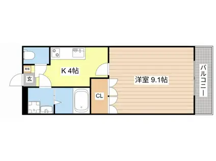 A&S守山I(1K/1階)の間取り写真
