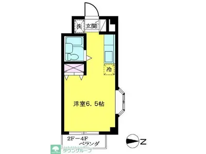 エステートピアIIIモリタ(1K/2階)の間取り写真