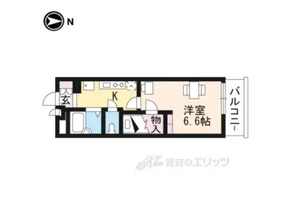 レオパレス前田(1K/1階)の間取り写真