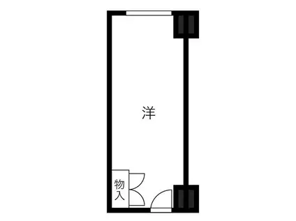 ドエル美園(ワンルーム/4階)の間取り写真