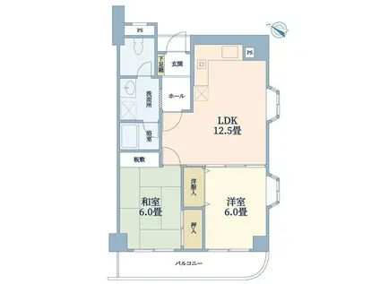 グリーンエクセル正雀(2LDK/3階)の間取り写真