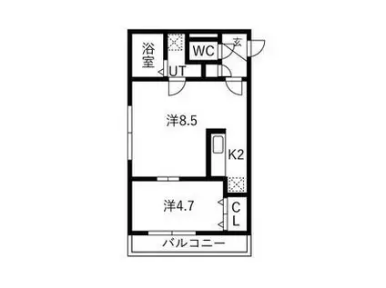 LA SERENE MISONO(1LDK/4階)の間取り写真