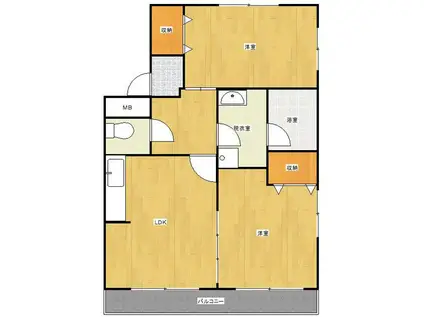 ワイズコート6(2LDK/3階)の間取り写真
