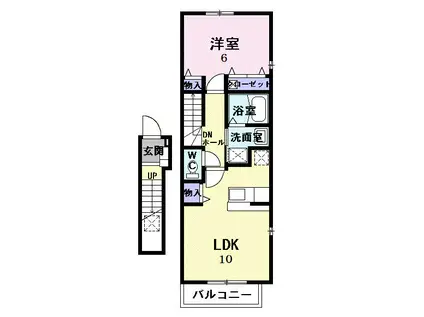 フォルシュ(1LDK/2階)の間取り写真