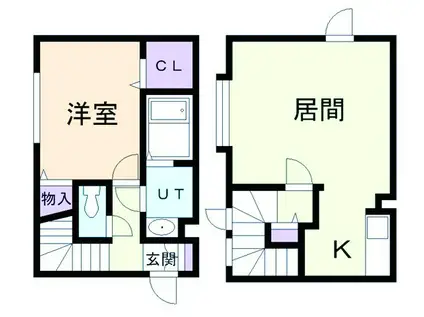 リバースマウンテン弐番館(1LDK/1階)の間取り写真