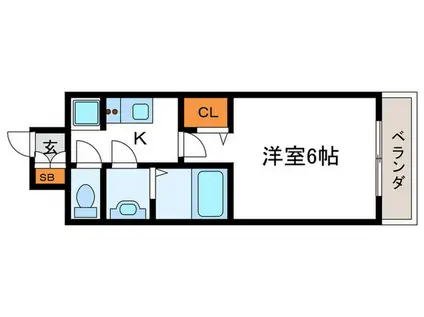 プロヴィスタ京都西院(1K/8階)の間取り写真