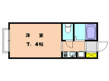 センターホース和白丘(1K/2階)の間取り写真