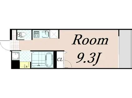 LA VITA 二条月光(1K/3階)の間取り写真