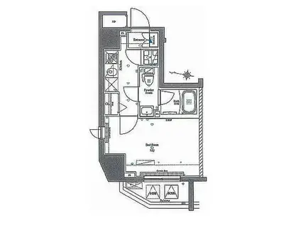 AZEST 板橋本町(1K/9階)の間取り写真