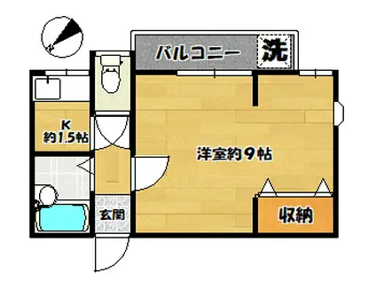 ハイツシャルム(1K/2階)の間取り写真