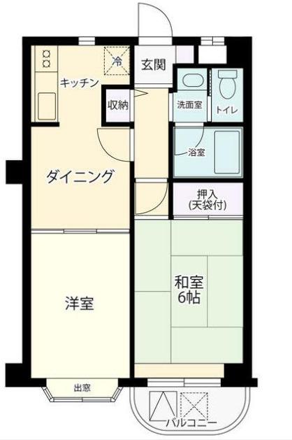 ヨコスカビルⅠ(2DK/3階)の間取り写真