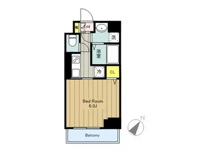 アイルイムーブル百合丘(1K/6階)の間取り写真