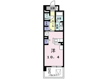 MODE EIGHT II(ワンルーム/1階)の間取り写真