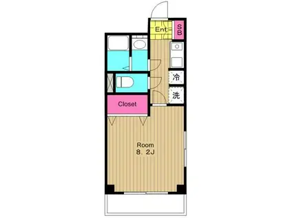 アルペジオ新中野II(1K/3階)の間取り写真