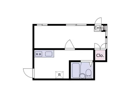 フジモリビル(1K/3階)の間取り写真