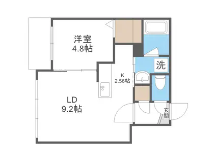 RESIDENCE N8(1LDK/4階)の間取り写真