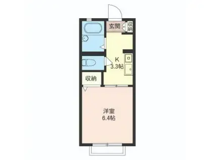 エトワール上鶴間(1K/2階)の間取り写真