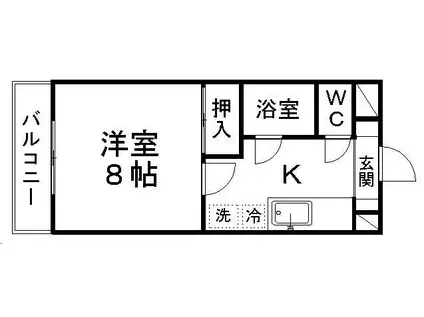 アネックス51(1K/3階)の間取り写真