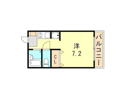 エントピアくるみ(ワンルーム/1階)の間取り写真