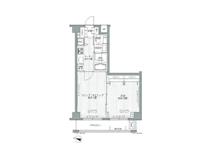 メゾンカルム西新宿(1LDK/5階)の間取り写真