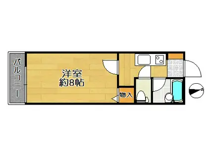 コンフォート(1K/1階)の間取り写真